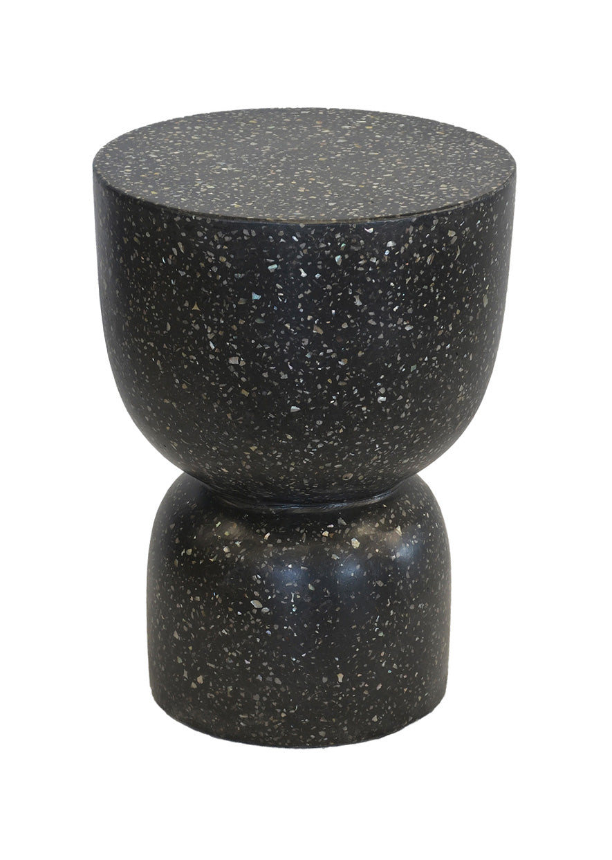 Outdoor Terrazo Side Table Black
