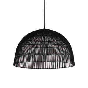 Woven Dome Black Cord Pendant