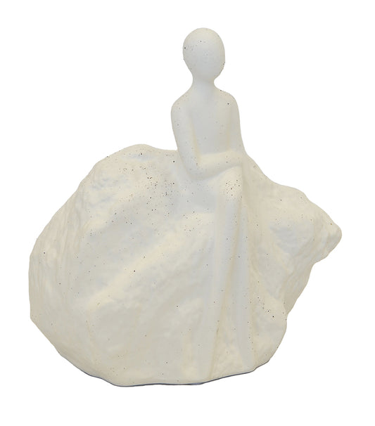 Lady In Lily Ceramic Figurine