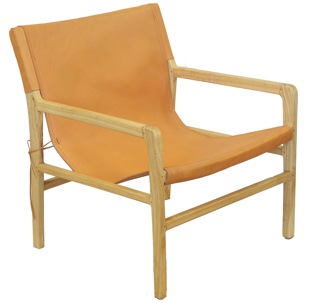 Scandi Tan Leather Occasional Chair